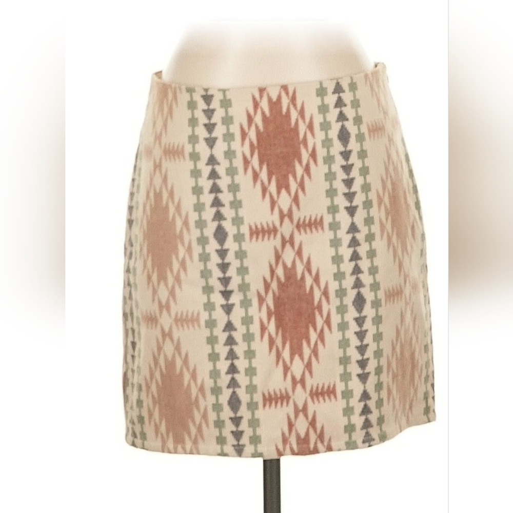 Juniper Blu Tribal Print Winter Skirt Size Small
